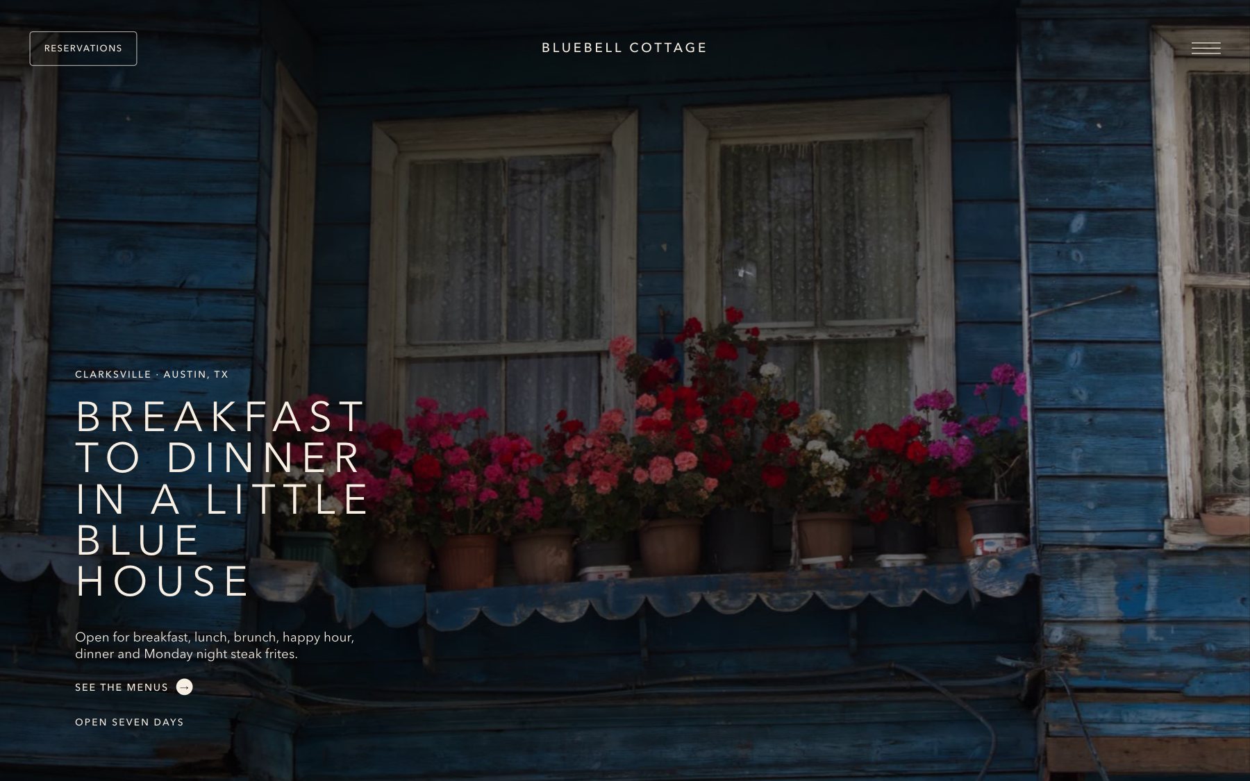 Bluebell Cottage concept, desktop