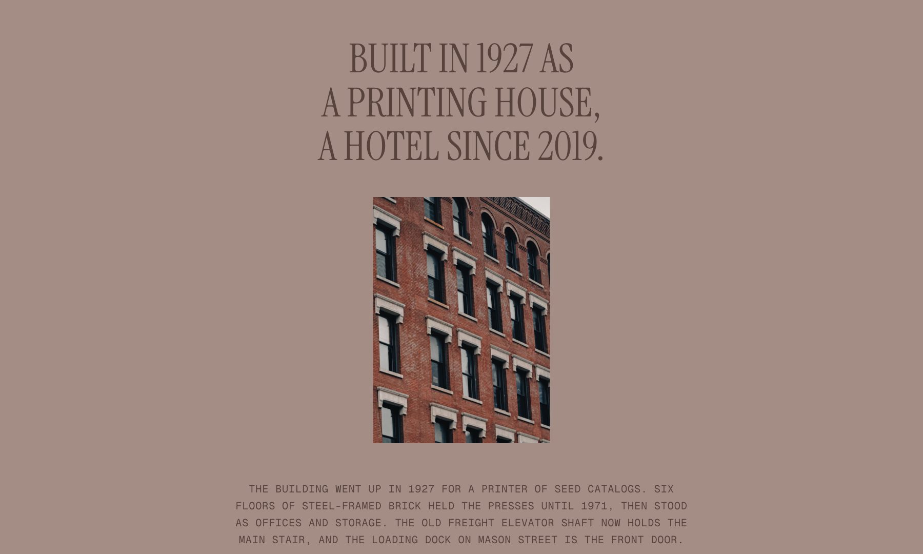 The Halden Hotel concept, section