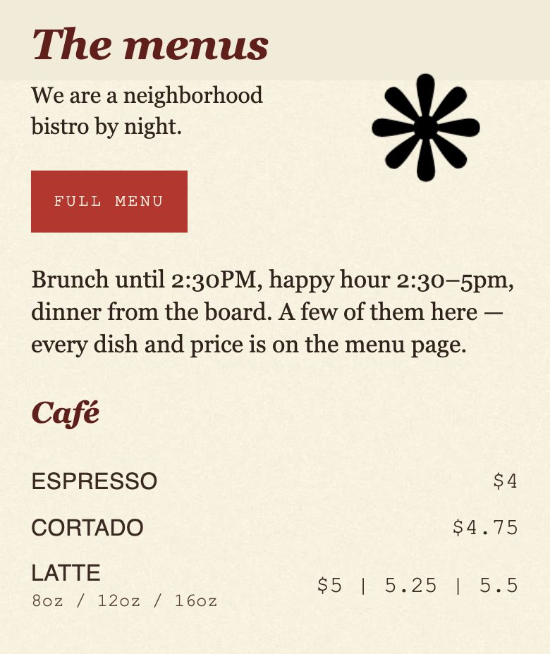 North Pier Café concept, phone