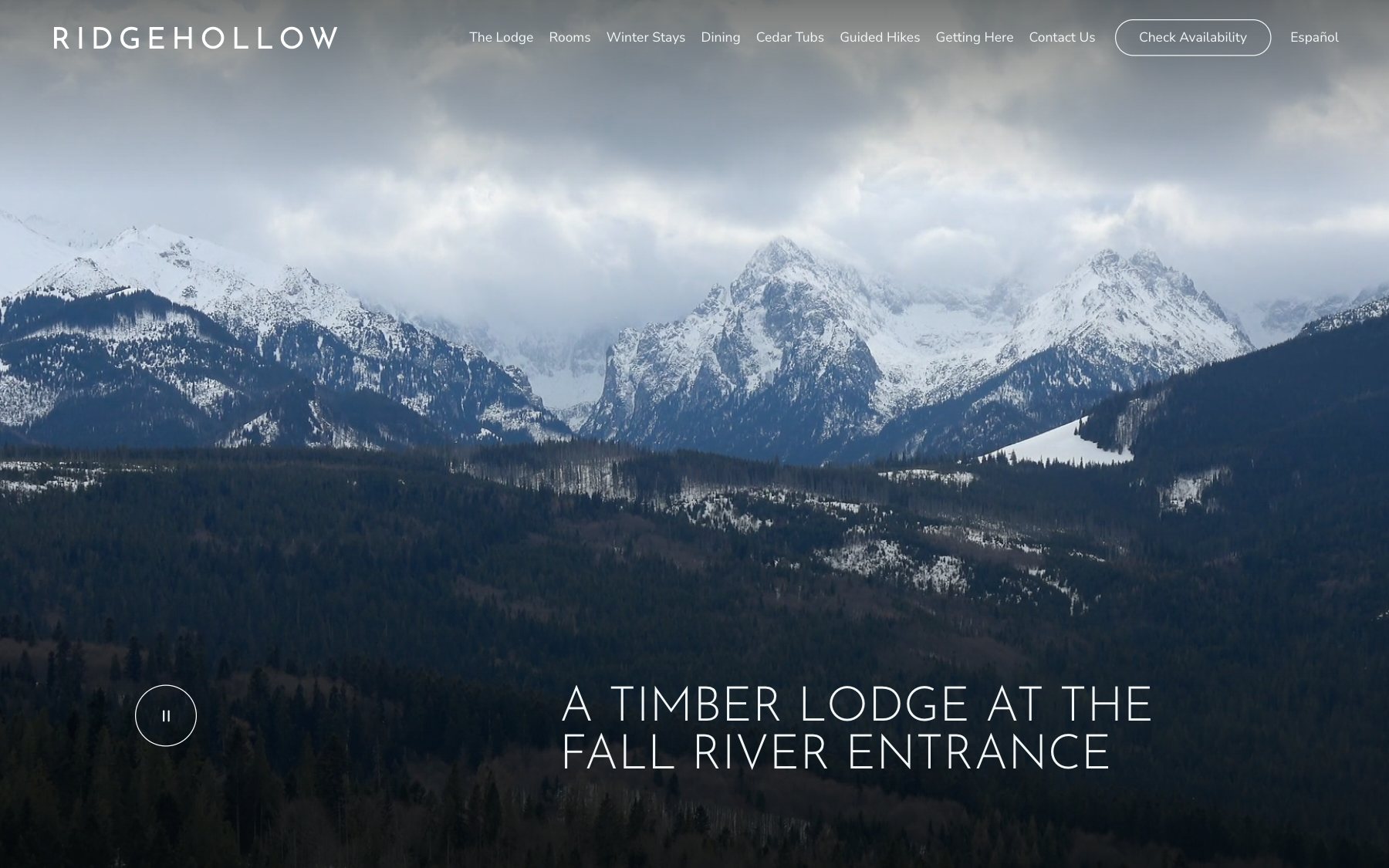 Ridgehollow Lodge concept, desktop
