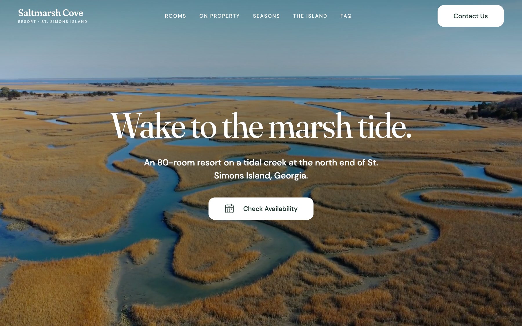 Saltmarsh Cove Resort concept, desktop