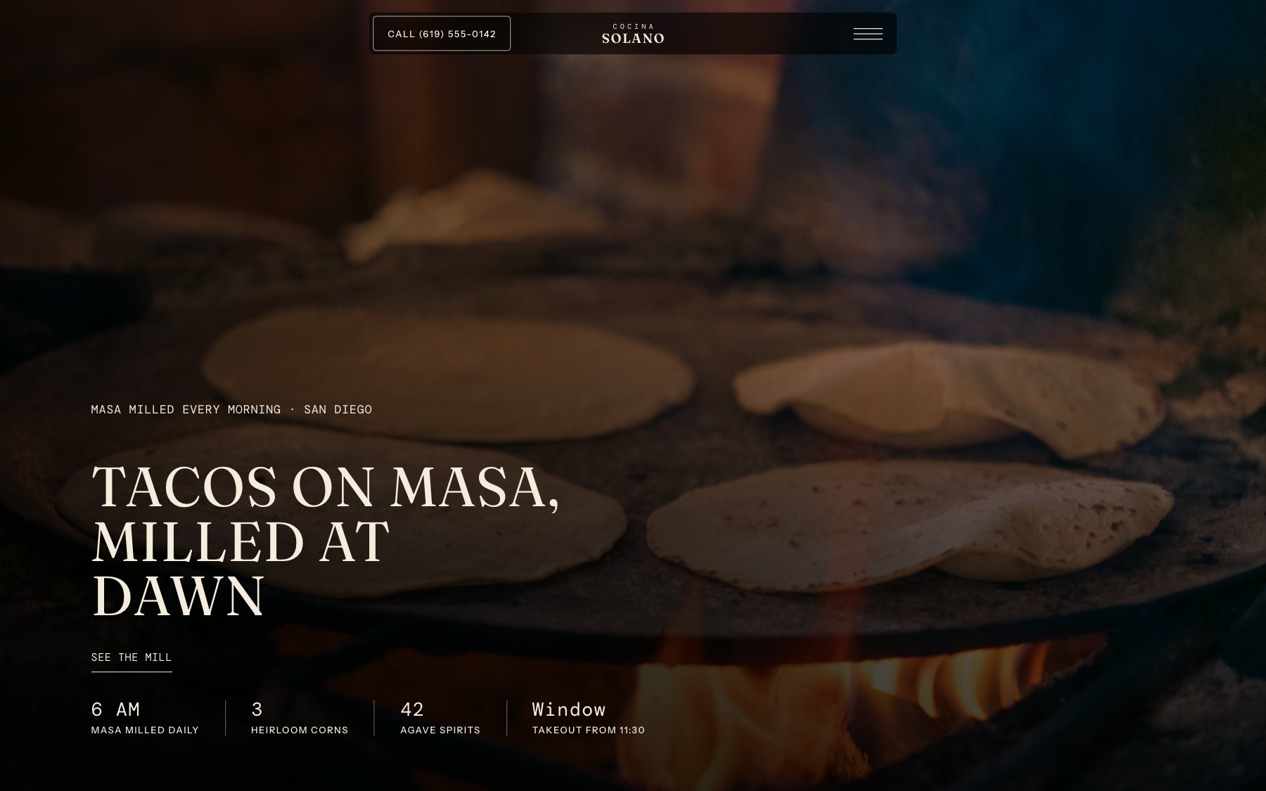Solano Cocina concept, desktop