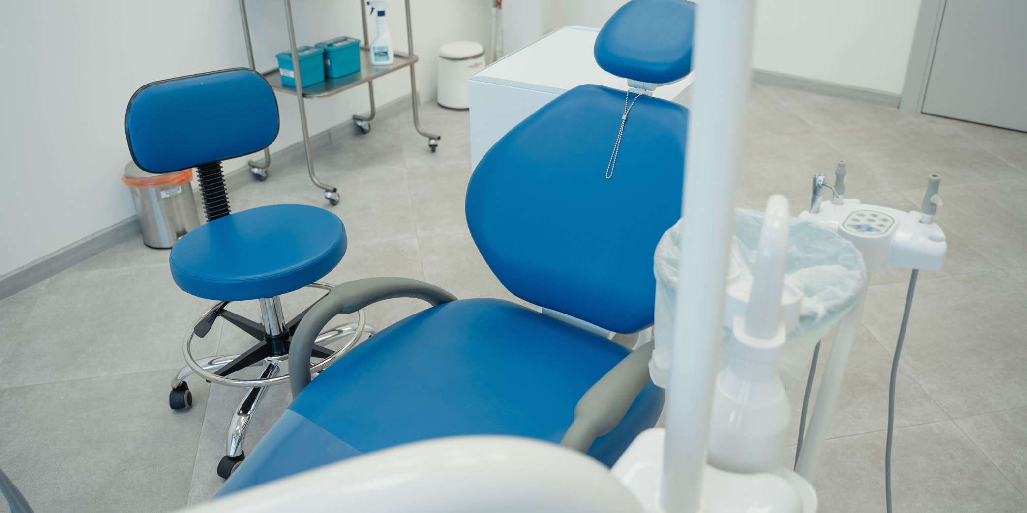 The blue chair in treatment room one