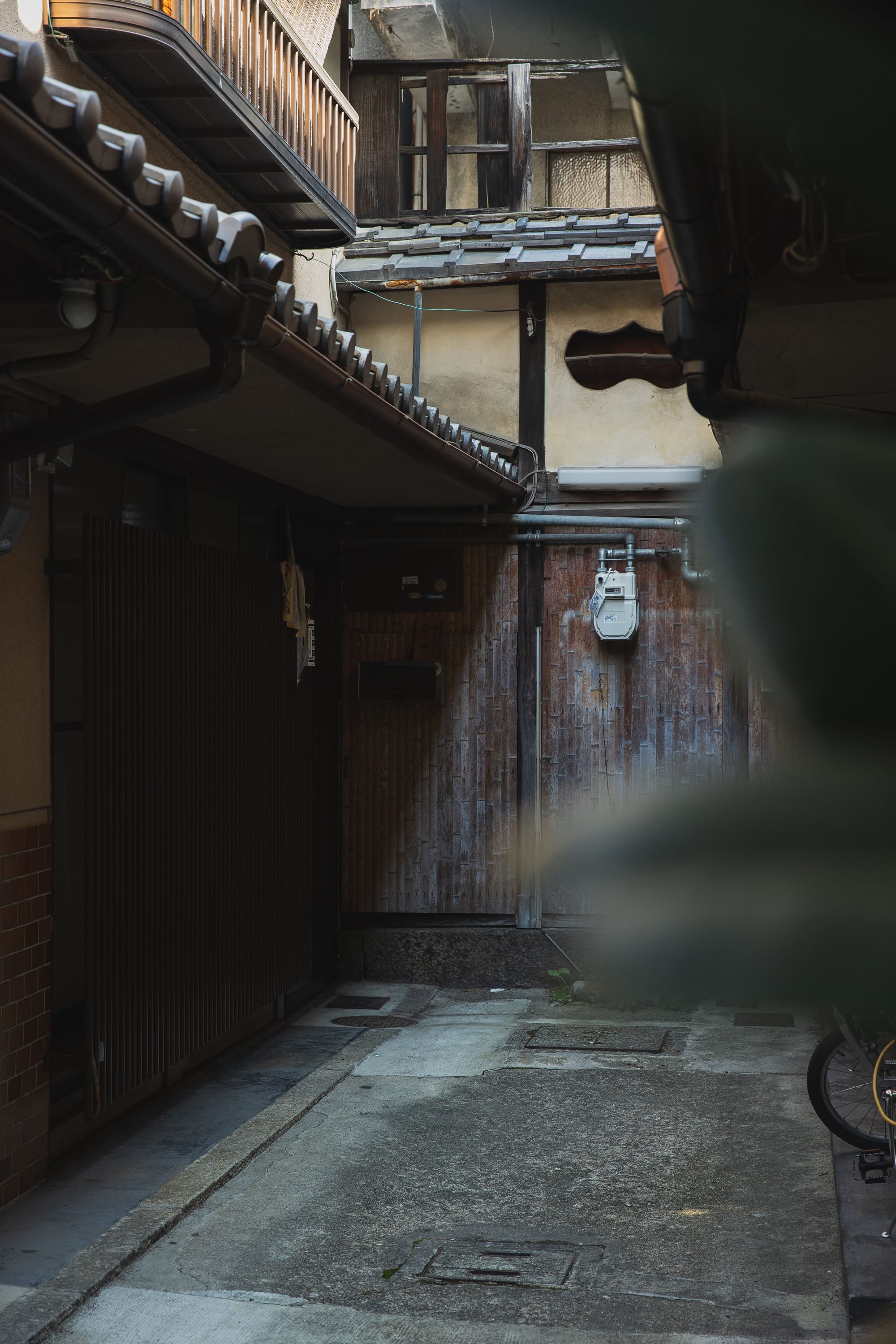 町家が続く細い通り