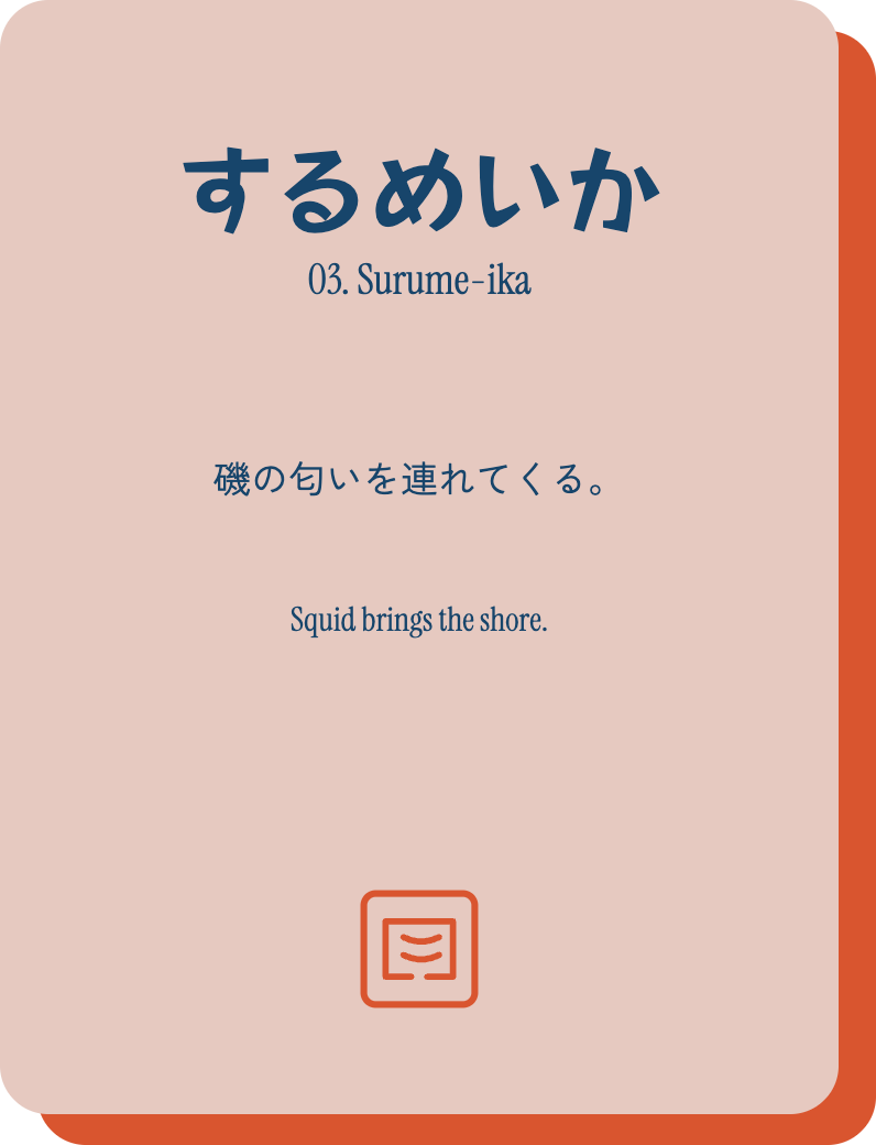 するめいか 磯の匂いを連れてくる。